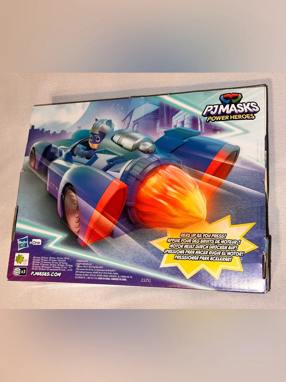 PJ Masks Power Heroes Cat Racer with Lights & Sounds Blue Car - NEW in BOX